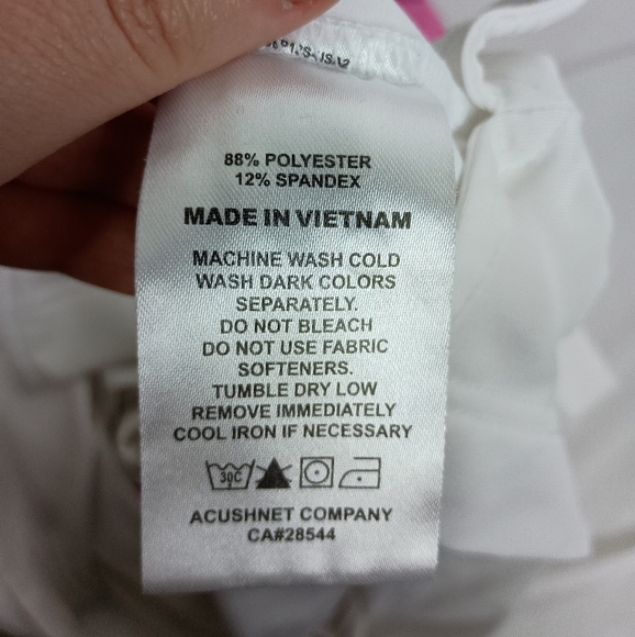 2/$30 FJ Classic Pink and White Color Block Polo Golf Shirt (#296) - Picture 3 of 8